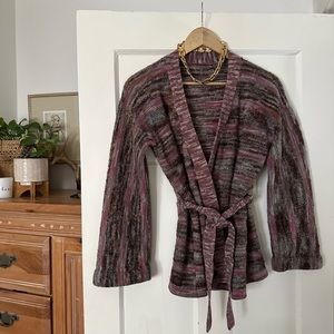 Bell sleeved tie sweater